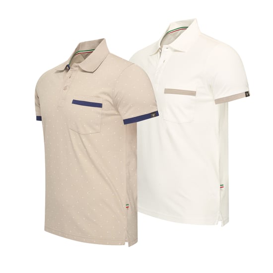 Cappuccino Italia Polo SS Todi 2-Pack Polo Multi - Image 1