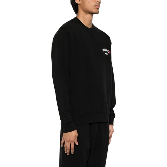 Dsquared2 Small Milano Logo Cool Fit Black Sweatshirt - Image 3