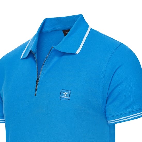 Cappuccino Italia Polo SS Polo Zip Polo Torino Blauw - Image 2