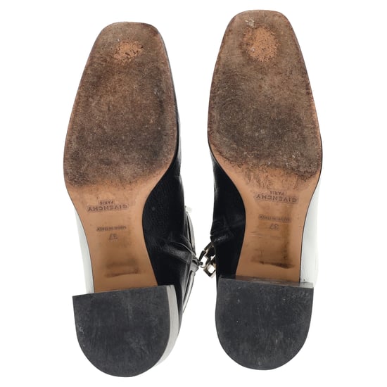 Givenchy 4G Bi-Color Enkellaarsjes in Wit en Zwart Leer - Image 6