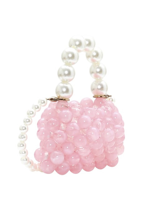 Mymo Handtas Dames roze wit - Image 4