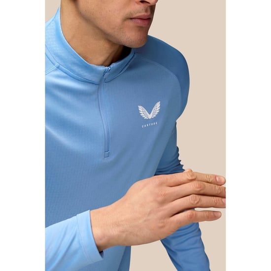 Castore Adapt 1/4 Zip Top Polyester Heren Zwarte Activewear T-Shirts - Image 5