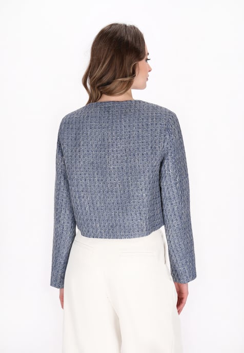Dreimaster Blazer vrouwen marine glitter - Image 4