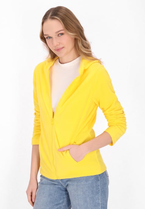 Mymo Fleece jas Dames geel - Image 3