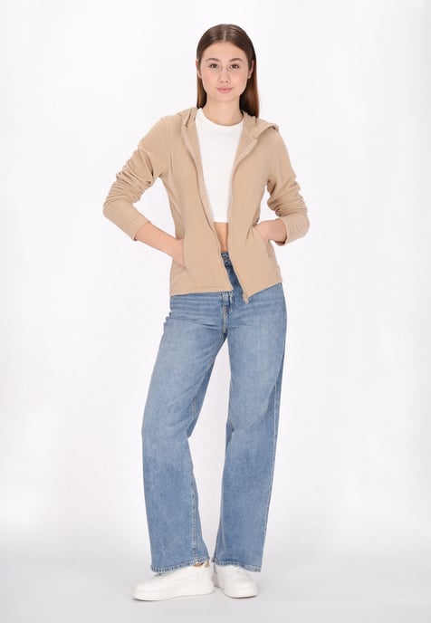Mymo Fleece jas Dames beige - Image 2