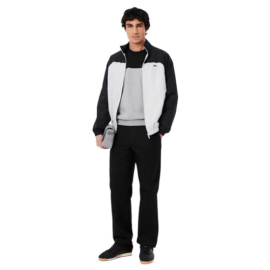 Lacoste Fleece sweater met kleurblok voor heren (Grijs/Zwart) - Image 5