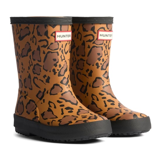 Hunter Kids First Rubberen Unisex Kinderen'S Rijke Tan/Westen/ Zwarte Gummlaarzen - Image 1