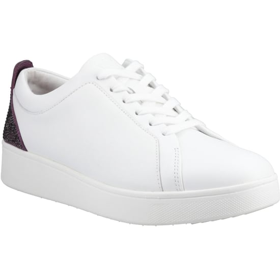 FitFlop Dames/Dames Rally Crystal Leren Trainers (Wit/Mauve/Wijn) - Image 2