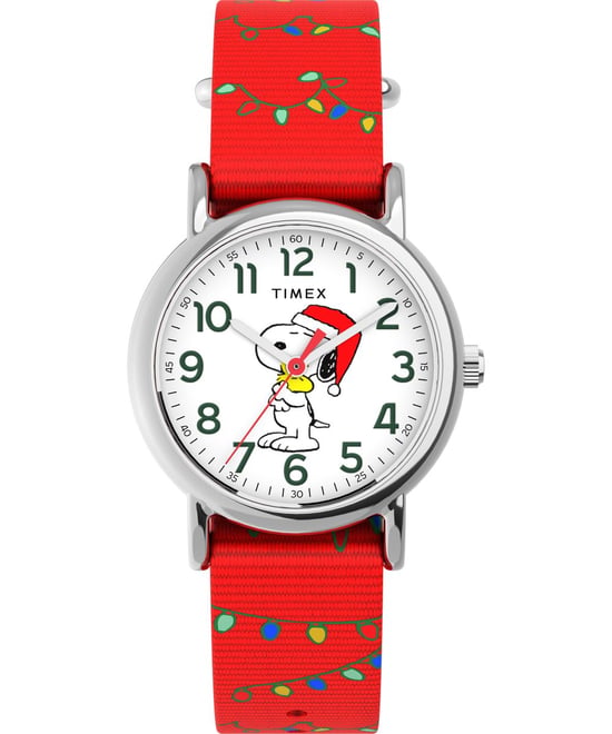 Timex Peanuts Weekender Unisex Horloge Rood TW2Y39500 - Image 1