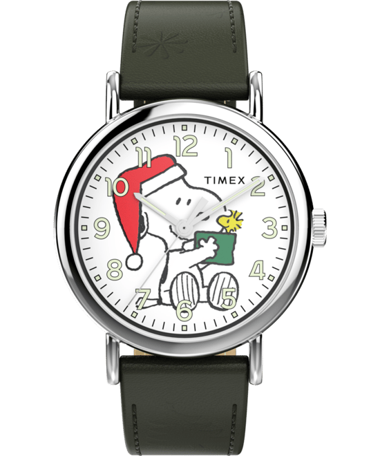 Timex Peanuts Weekender Main Line Heren Horloge Groen TW2Y12400 - Image 1