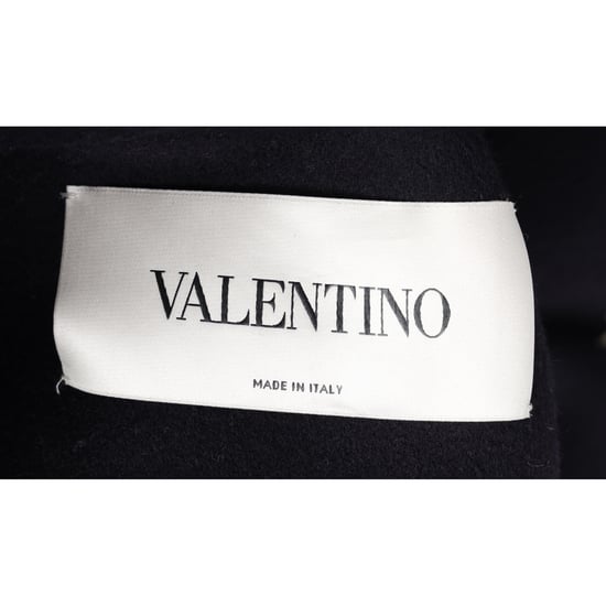 Valentino Vlinderapplicatie Mantel in Zwart Wol - Image 5
