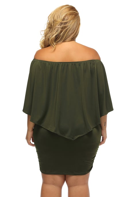 Plus Size Offshoulder Jurk - Image 5