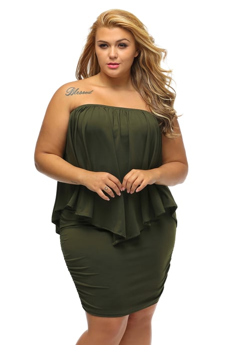 Plus Size Offshoulder Jurk - Image 6