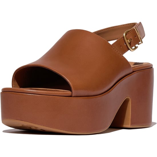 Fitflop Platfforms Hiel Backstrap Leer Dames Diep Tan Flip-Flops - Image 1