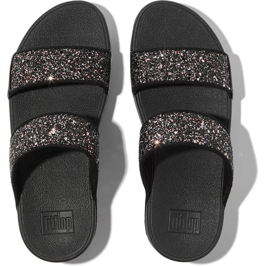 Fitflop Lulu 2 Bar Glitter Polyurethaan Dames Sandalen Zwart/Multi - Image 3