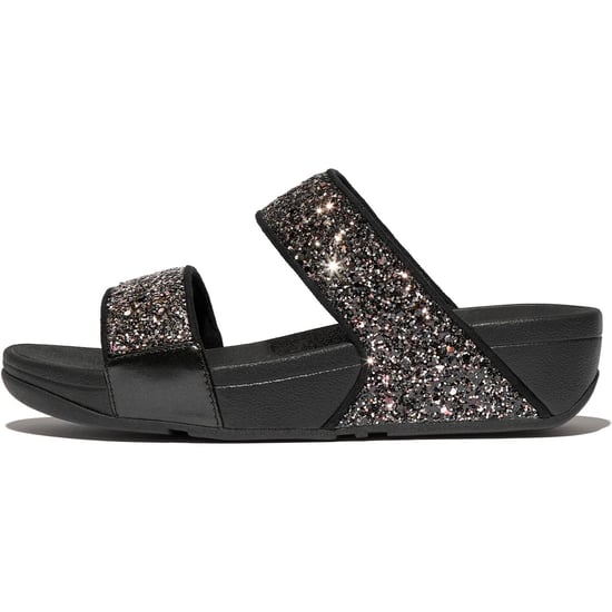 Fitflop Lulu 2 Bar Glitter Polyurethaan Dames Sandalen Zwart/Multi - Image 4