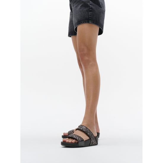 Fitflop Lulu 2 Bar Glitter Polyurethaan Dames Sandalen Zwart/Multi - Image 6