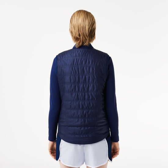 Dames Lacoste golfgilet in marineblauw - Image 2