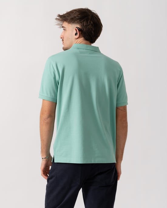 GANT Normaal Shield Piqué Poloshirt, Groen - Image 2