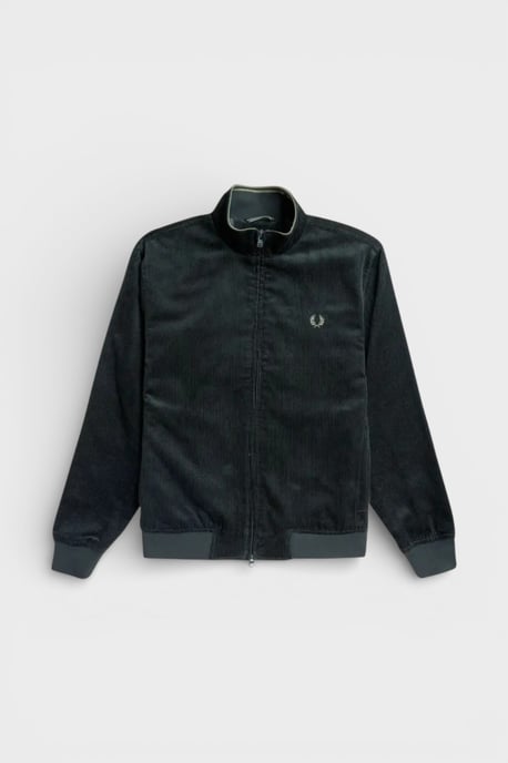 Fred Perry Brentham Corduroy Jas Nachtgroen - Image 1