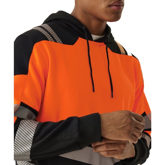 Regatta Professional Unisex X-Pro klasse 2 Hi-Vis Hoodie voor volwassenen (Zwart/Oranje) - Image 3