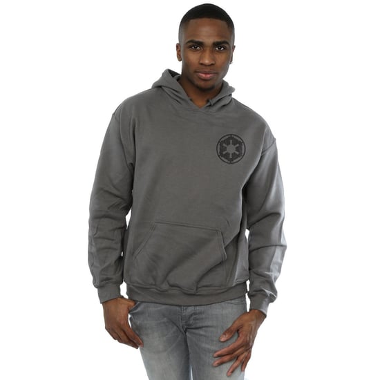 Star Wars Heren The Mandalorian Galactic Empire Insignia Breast Print Hoodie (Houtskool) - Image 2