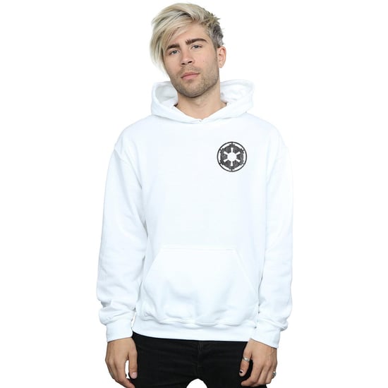 Star Wars Heren The Mandalorian Galactic Empire Insignia Breast Print Hoodie (Wit) - Image 2