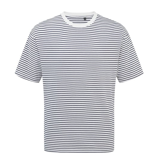 Premier Unisex Volwassen Utility 2.0 Contrast Gestreepte Oversized T-Shirt (Marineblauw/Wit) - Image 1