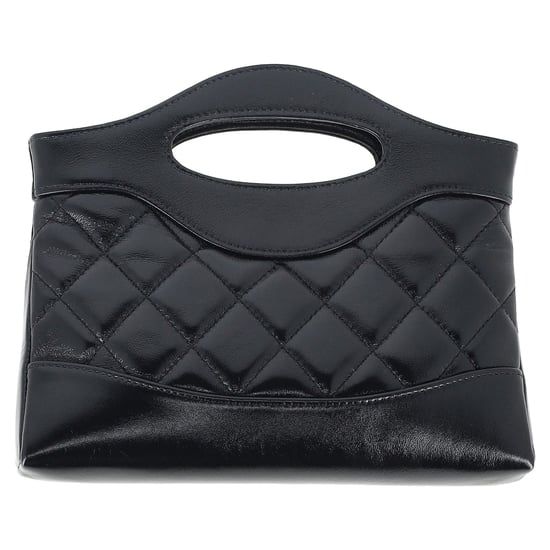 Chanel 31 Nano CC Logo Kettingtas in Zwart Leer - Image 4