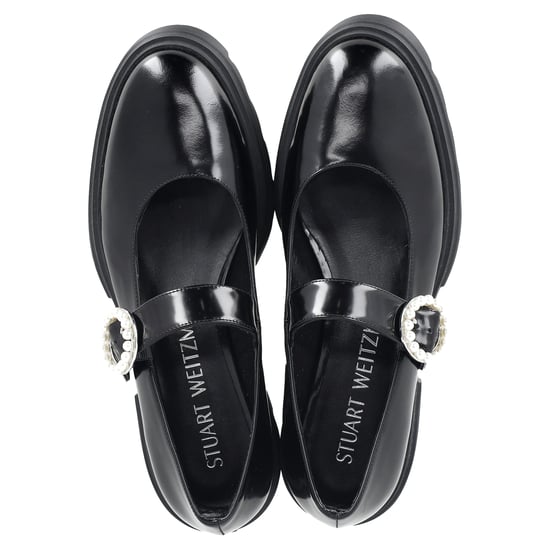 Stuart Weitzman Nolita Platform Mary Janes in Zwart Glanzend Leer - Image 3