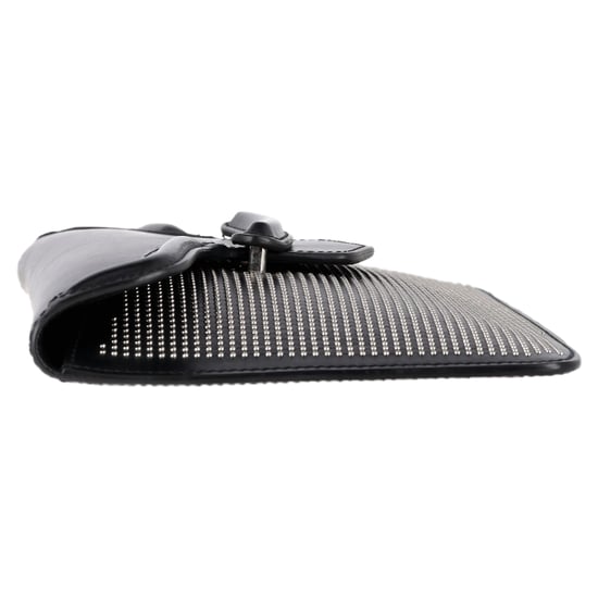 Alexander McQueen Studded Heroine Plat Pouch in Zwart Leer - Image 3