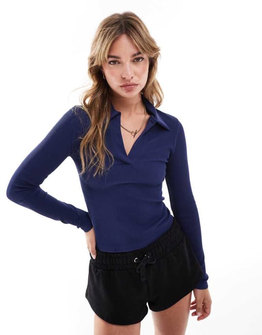 ASOS DESIGN sömlös skulpterande långärmad rugbytröja - Image 1