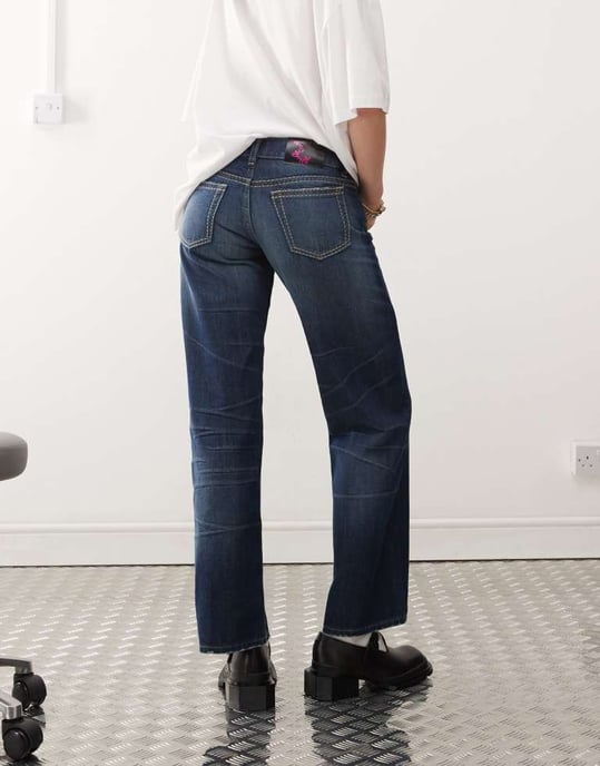 Cheap Monday Anti Low Rigid Rak Benjeans i Star Blue Mörk Tvätt - Image 2
