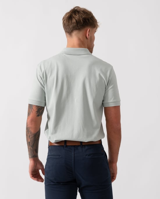 Passenger Slim-Fit Poloshirt in Lichtgrijs - Image 2