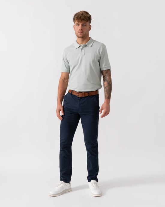Passenger Slim-Fit Poloshirt in Lichtgrijs - Image 3