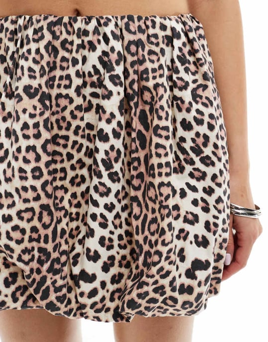 ASOS DESIGN bubbeltubkjol i djurmönster - Image 4