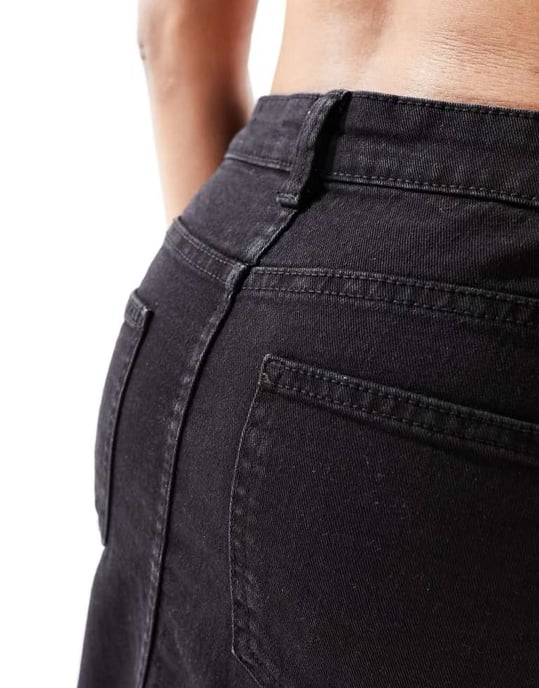 Vero Moda Tall denim midi kjol i svart - Image 3