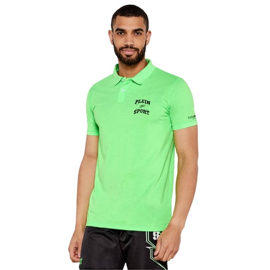 Plein Sport Scratch Logo Groene Polo Shirt - Image 2