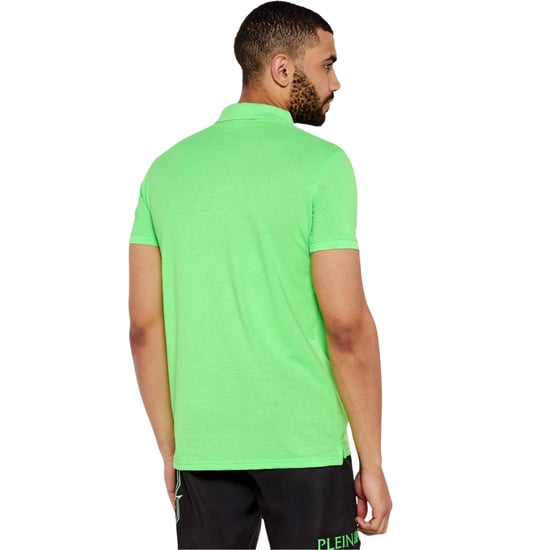 Plein Sport Scratch Logo Groene Polo Shirt - Image 3