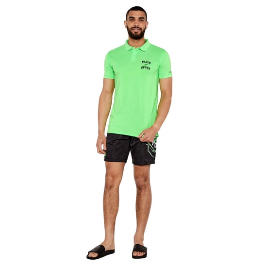 Plein Sport Scratch Logo Groene Polo Shirt - Image 5