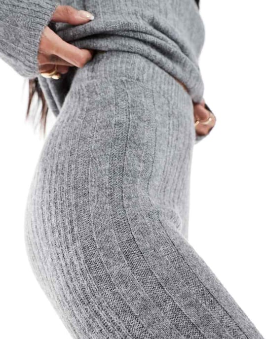 In The Style stickade leggings set i grått - Image 3