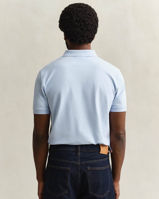 Short Sleeve Rugger in Light Blue - Image 2