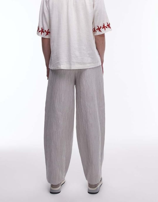 Topman premium vida strukturerade byxor i sten - Image 2