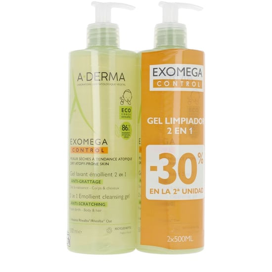 Exomega Control Emollient Gel 2in1 Verpakking 2 X 500 ml - Image 1