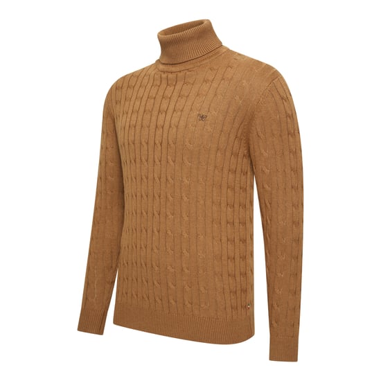 Cappuccino Italia Trui Aosta Cable Pullover Bruin - Image 1