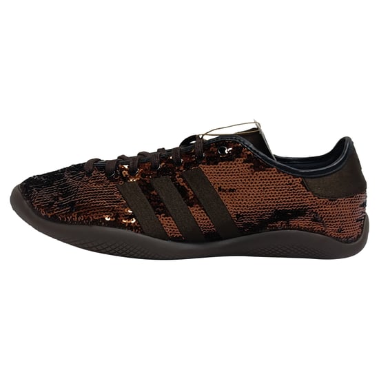 Adidas x Wales Bonner Karintha sneakers met pailletten in bruin satijn. - Image 4