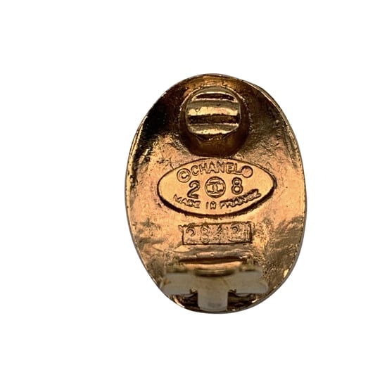 Chanel Vintage metalen oorbellen - Image 4