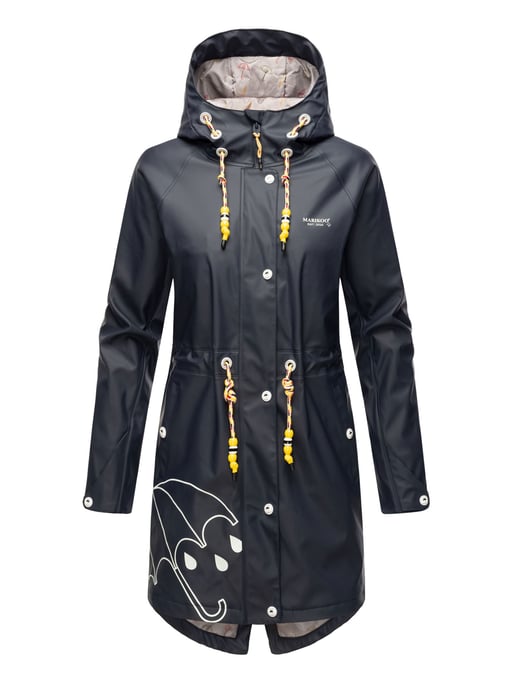 Marikoo dames regenjas – Dancing Umbrella, waterdicht met capuchon - Image 1