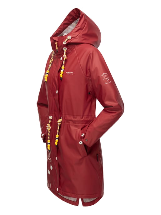 Marikoo dames regenjas – Dancing Umbrella, waterdicht met capuchon - Image 4