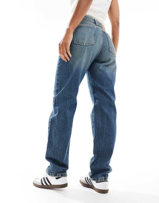 Cotton On original rak jeans i blå skymning denim - Image 3